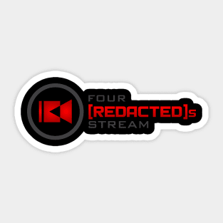 Four Redacteds Logo Sticker